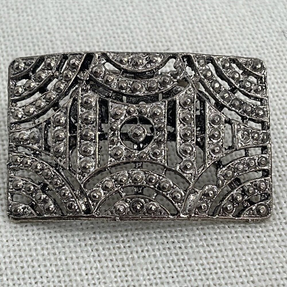 Vintage MUSI repurposed deco styled necklace ( shoe clip)
